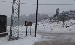Doğu Akdeniz'de yaylalar, kar yağışıyla beyaza büründü