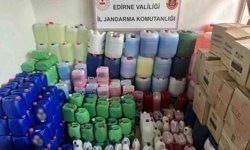 Edirne'de 4 bin 613 litre sahte sıvı deterjan ve ham maddesi ele geçirildi