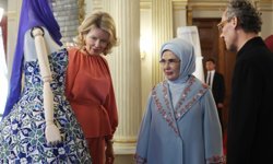 Emine Erdoğan, Belçika Kraliçesi Mathilde ile bir araya geldi
