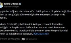 Emine Erdoğan, İstanbul'un fethinin 573'üncü yıl dönümünü kutladı