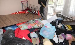 Eskişehir'de evden 5 kamyon çöp çıktı
