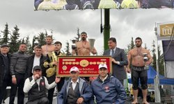 Fethiye'deki yağlı güreşlerde Başpehlivan Cengizhan Şimşek oldu