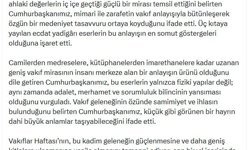 İletişim Başkanı Duran'dan 'Vakıflar Haftası' paylaşımı