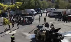 Kağıthane'de 4 gün önce park ettiği otomobil alev alev yandı