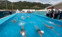Marmaris'te sporcular için portatif havuz