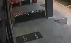 Otomobil, site duvarına çarptı; kaza ve son anda kaçan kedi kamerada