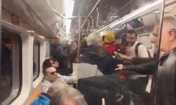 Sarıyer'de metroda küfürlü tezahürat kavgası; oklavayla müdahale etti