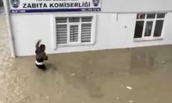 Sel sularına kapılan kediyi boğulmaktan kurtardı