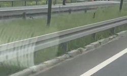 Seyir halindeki hafif ticari araç alev alev yandı