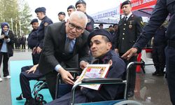 Sivas'ta engelli bireyler için temsili askerlik töreni