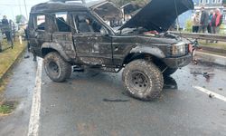 Takla atan cip, karşı şeritteki başka bir cipin üzerine düştü: 1 ölü, 7 yaralı