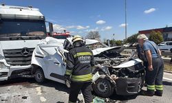 Tekirdağ'da 3 aracın karıştığı zincirleme kaza kamerada, sürücü yaralı