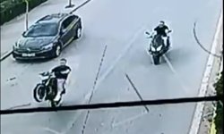Trafikte tek teker üzerinde motosiklet kullanan sürücüye 56 bin lira ceza