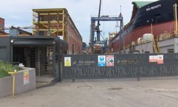 Tuzla'da tersanede bakımı yapılan gemide yangın- 1