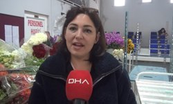 Yalova'da çiçek mezadında 'Anneler Günü' yoğunluğu