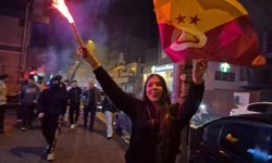 Zonguldak'ta Galatasaray taraftarları sokakta