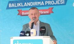 50 bin kırmızı benekli alabalık dereye bırakıldı