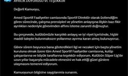 Amed Sportif Faaliyetler'de Serkan Reçber'den ayrılık açıklaması
