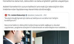 Bakan Gürlek: e-Avukat uygulamamızla, savunma hakkının daha etkin kullanılmasına katkı sunuyoruz