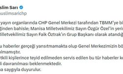CHP Sözcüsü Sarı'dan, Özgür Özel'in yerine Öztrak'ın grup başkanı atandığı iddialarına ilişkin açıklama