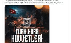 Cumhurbaşkanı Erdoğan, Kara Kuvvetleri'nin kuruluş yıl dönümünü kutladı