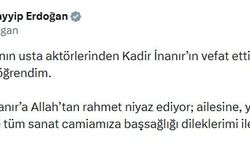 Cumhurbaşkanı Erdoğan'dan Kadir İnanır'ın vefatı sonrası başsağlığı mesajı