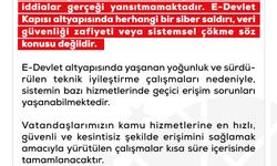 DMM: e-Devlet altyapısında herhangi bir siber saldırı söz konusu değildir