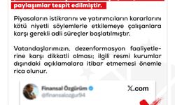 DMM'den finansal piyasalara yönelik dezenformasyon uyarısı