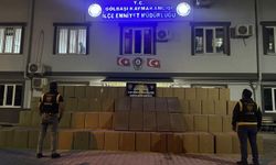Durdurulan araçtan 600 bin paket bandrolsüz sigara çıktı