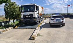 Edirne'de taşıma sınırını aşan kamyon işletenine 60 bin lira ceza