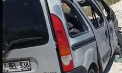 Hafif ticari araç, şarampole devrildi: 1 ölü, 1 yaralı
