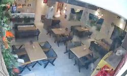 İş yerindeki patlama anı kamerada