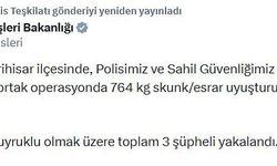 İzmir'de 764 kilo uyuşturucu ele geçirildi; 3 gözaltı
