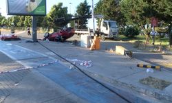 Kartal'da takla atan otomobilin sürücüsü yaralandı
