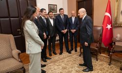 Kayserispor yönetiminden MHP Lideri Bahçeli'ye ziyaret