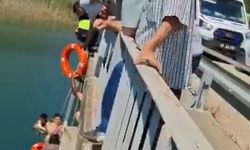 Köprüden göle düşen kadın kurtarıldı