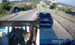 Savcı ile minübüs şoförünün trafikteki tartışması kamerada