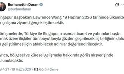 Singapur Başbakanı Wong, Türkiye'ye gelecek
