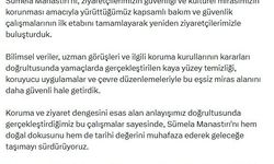 Sümela Manastırı'nda bakım çalışmalarının ilk etabı tamamlandı