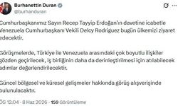 Venezuela Cumhurbaşkanı Vekili Rodriguez, Türkiye'ye geliyor
