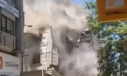 Yıkımı yapılan 9 katlı binada çökme meydana geldi