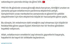 YKS'ye geç kalma tehlikesi yaşayan adayların yardımına güvenlik güçleri yetişti