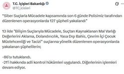 13 ilde siber suç operasyonları: 86 tutuklama