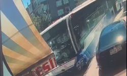 Ankara'da belediye otobüsünün iş yerine girdiği kazanın görüntüleri ortaya çıktı