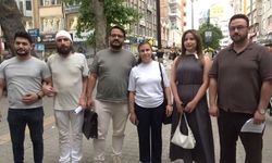 Büfesinin üzerine çıkıp kendini zincirledi (2)
