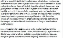 Cevdet Yılmaz: Enflasyonda aşağı yönlü ana eğilimin devam etmesi bekleniyor