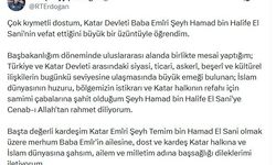 Cumhurbaşkanı Erdoğan'dan Katar eski Emiri Hamed bin Halife Al Sani için taziye mesajı