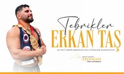 Cumhurbaşkanı Erdoğan'dan Kırkpınar'ın Başpehlivanı Erkan Taş'a tebrik mesajı