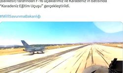F-16'lardan Karadeniz'de eğitim uçuşu