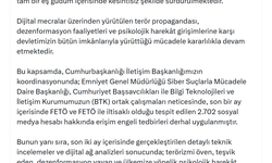 FETÖ bağlantılı 2 bin 702 sanal medya hesabına erişim engeli